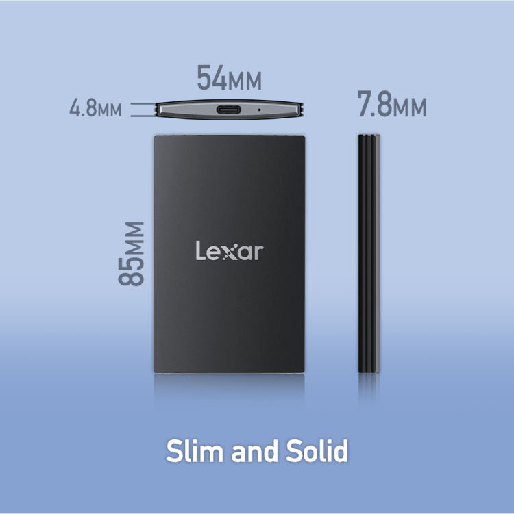 وحدة تخزين خارجية ليكسر SL500 بسعة 2 تيرابايت USB 3.2 Gen 2x2 محمولة أسود - 6
