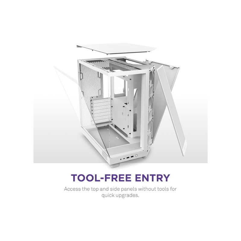 كيس NZXT H6 Flow Mid-Tower ATX أبيض - 6