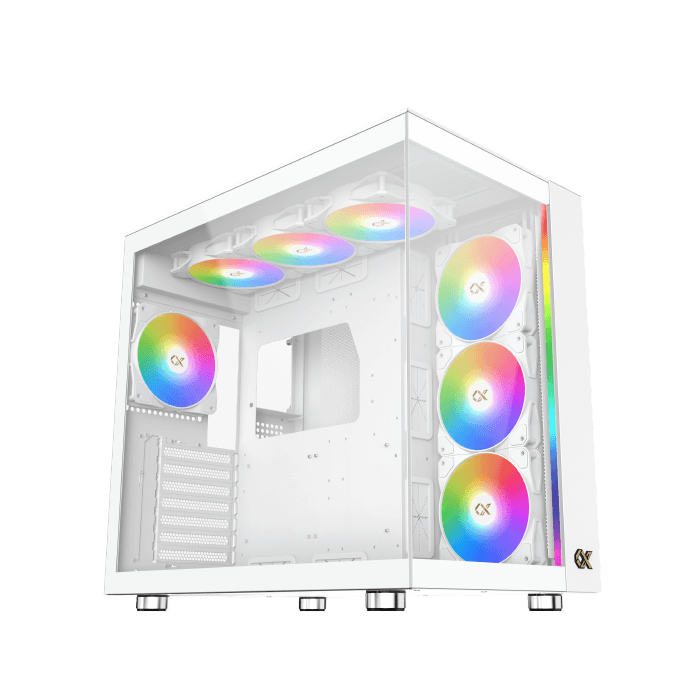 XIGMATEK Aqua Ultra Air Mid-Tower ATX Case White Tempered Glass - 3