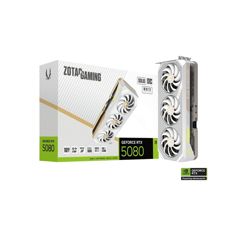 ZOTAC GAMING GeForce RTX 5080 16GB GDDR7 SOLID OC White Edition - 7