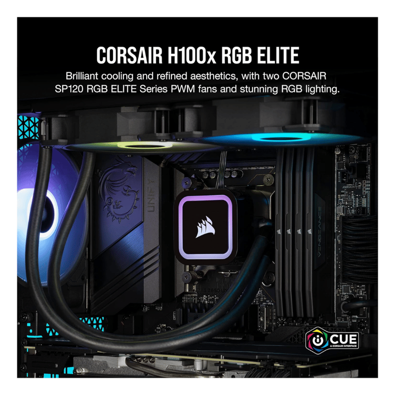 مبرد Corsair H100X Elite 240mm AIO Black - 6