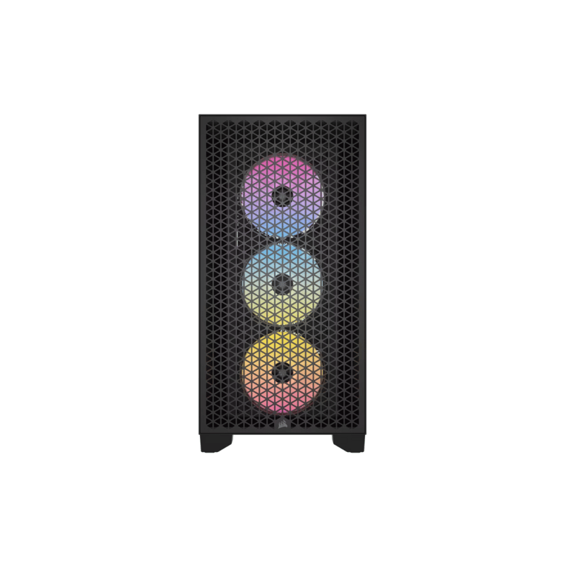 كيس Corsair 3000D Mid-Tower Black Tempered Glass - 3