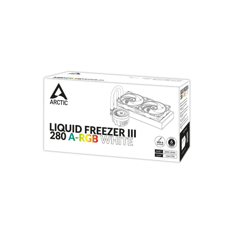 Arctic Liquid Freezer III 280 A-RGB 280mm AIO CPU Cooler White - 2
