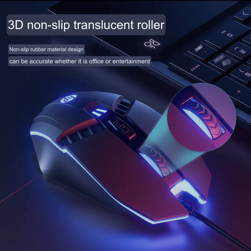 ماوس HP M1 Gaming 3600 DPI سلكي RGB أسود - 4