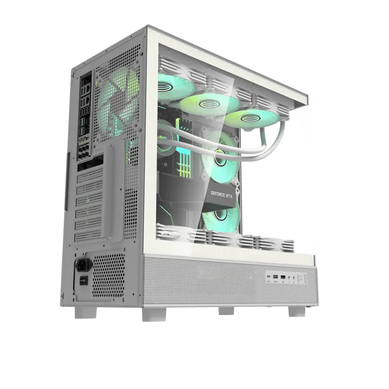 DarkFlash DPX90 Mid-Tower ATX Case White Tempered Glass - 3