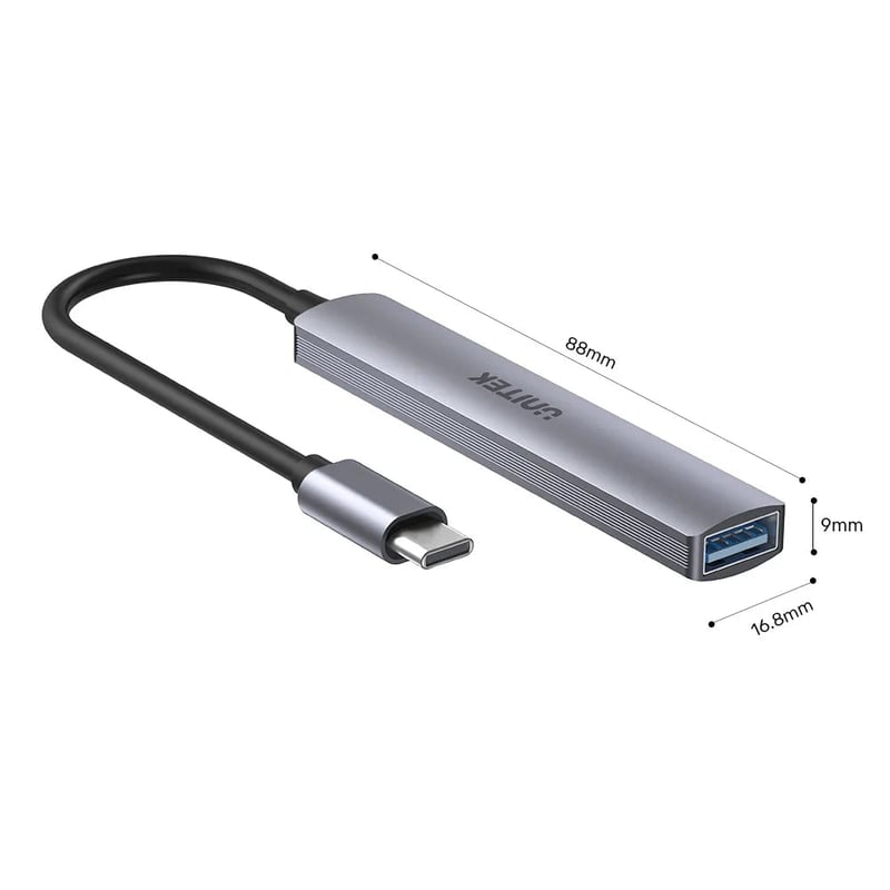 محول USB Unitek H1208B 4-Port USB-C Hub - 6