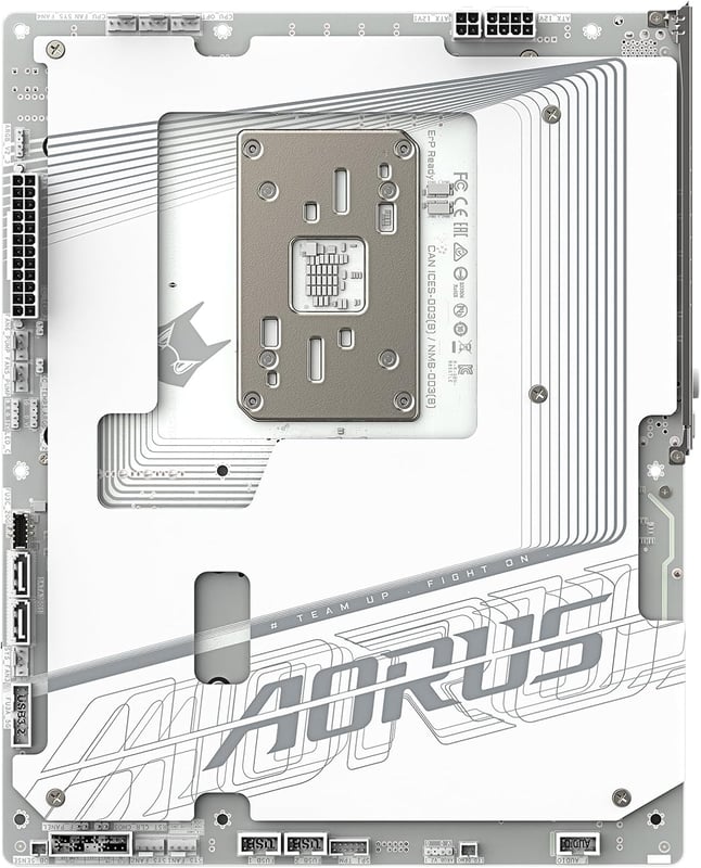 لوحة أم جيجابايت أوروس GIGABYTE B850 AORUS Stealth ICE البيضاء بمقبس AMD AM5 ودعم ذاكرة DDR5 بحجم ATX - 6