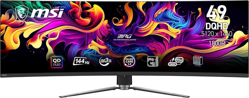 شاشة MSI MAG 491CQP 49″ 5120x1440 144Hz QD-OLED ألترا وايد - 2