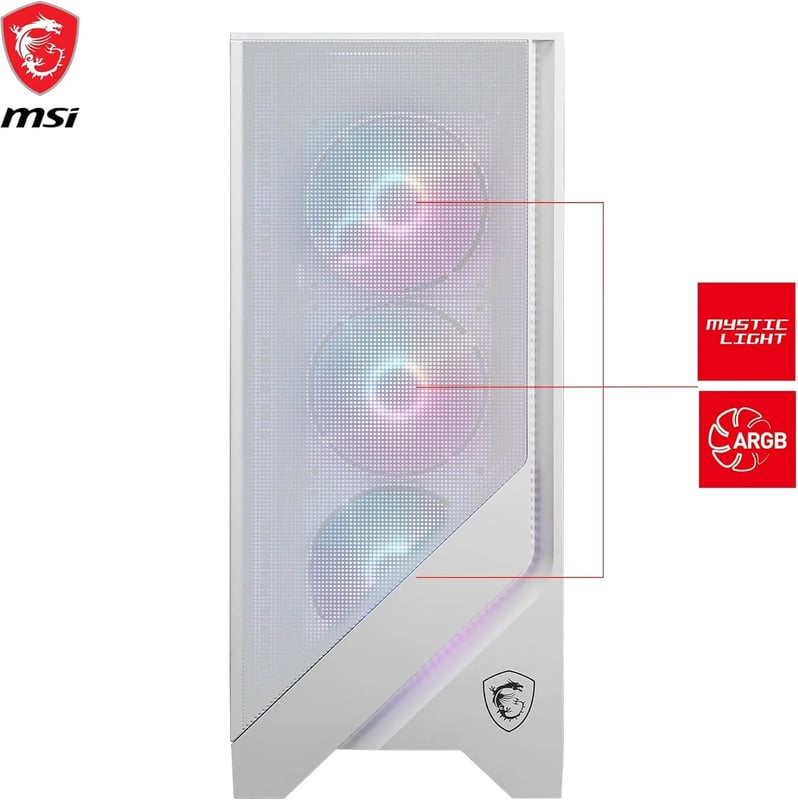 كيس MSI MAG Forge 320R Mid-Tower ATX أبيض - 12