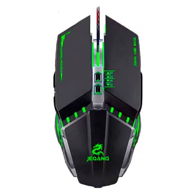 Jeqang JM-560 1600 DPI Wired RGB Gaming Mouse Black - 1