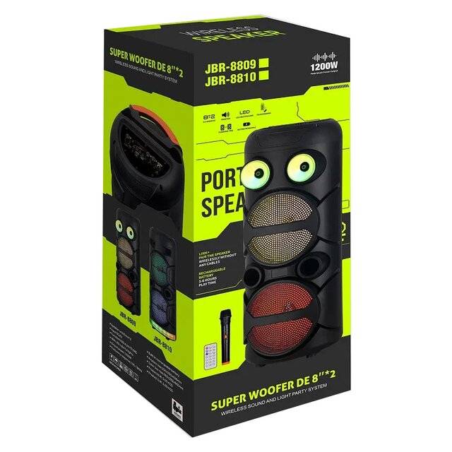 JBR 8810 Dual 8-Inch 20W Portable Bluetooth Speaker - 2