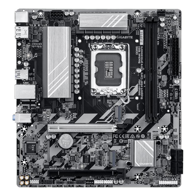 لوحة أم جيجابايت GIGABYTE B860M D2H بمقبس LGA 1851 ودعم ذاكرة DDR5 بحجم mATX - 3