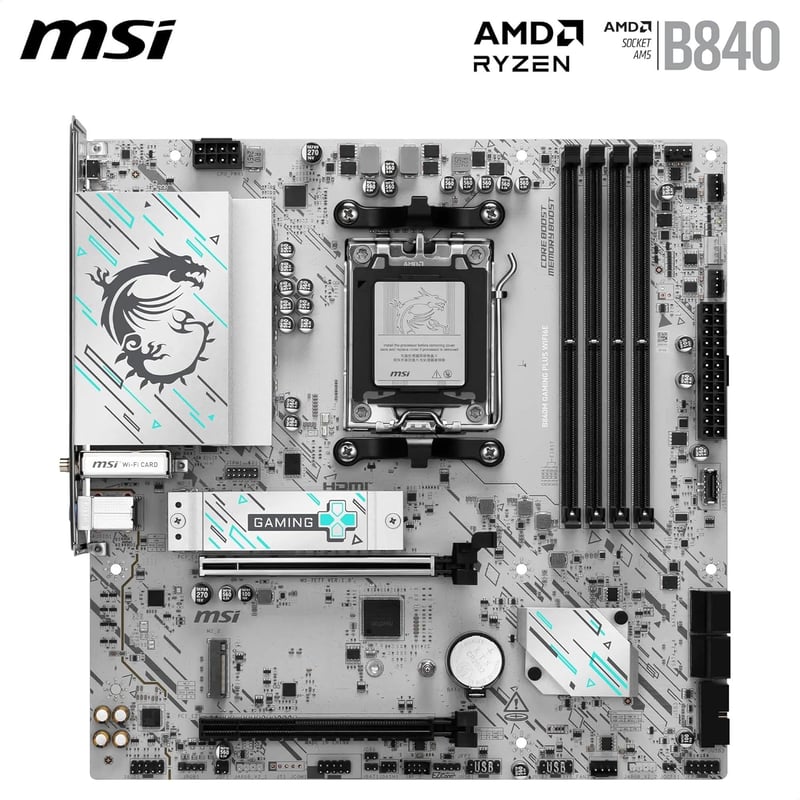 MSI B840M Gaming WIFI6E AM5 Micro-ATX Motherboard - 4