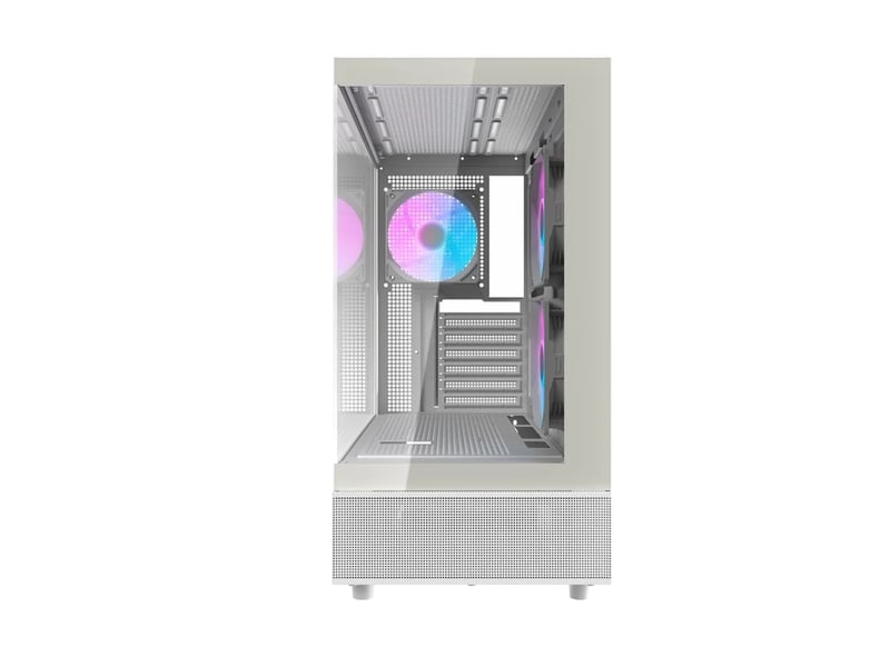DarkFlash DPX90 Mid-Tower ATX Case White Tempered Glass - 6