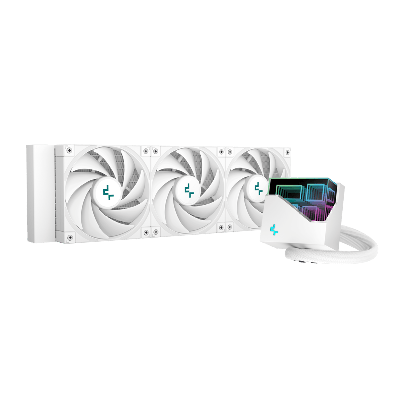 DeepCool LT720 360mm AIO Liquid CPU Cooler White - 2