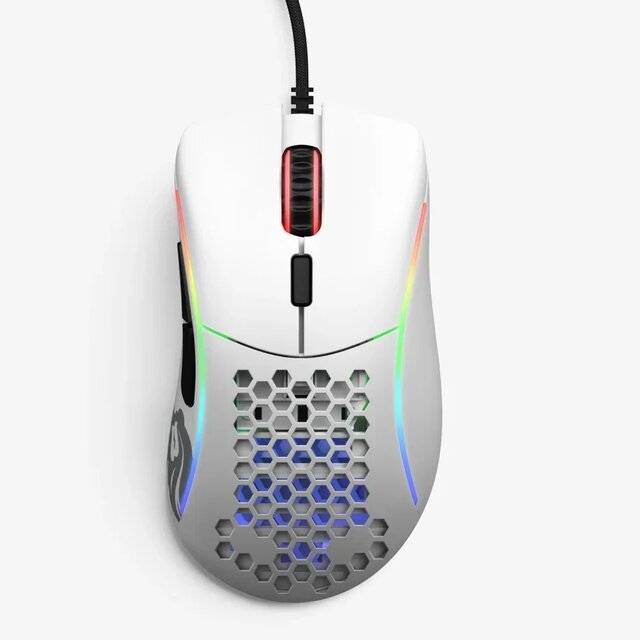 ماوس Glorious Model D 12000 DPI سلكي RGB أبيض - 1