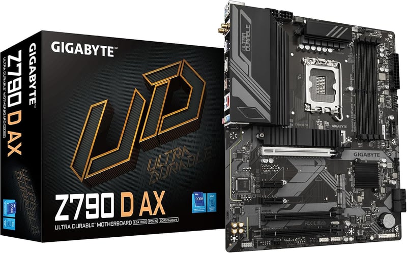 لوحة أم جيجابايت GIGABYTE Z790 D AX بمقبس LGA 1700 ودعم ذاكرة DDR5 بحجم ATX - 1