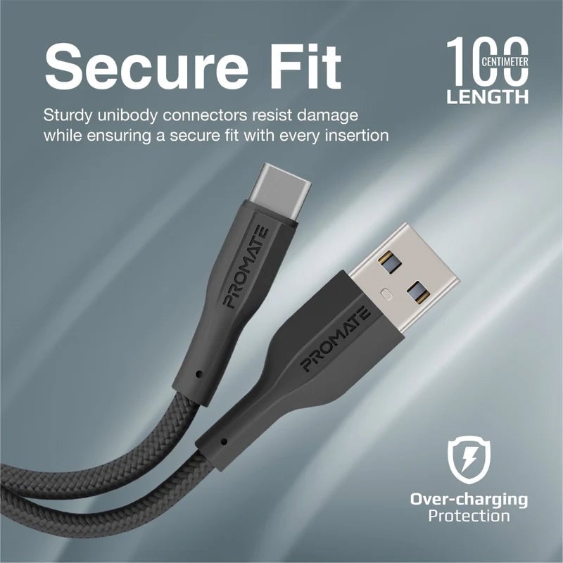 كيبل Promate USB A إلى USB C 1 Meter أبيض - 6