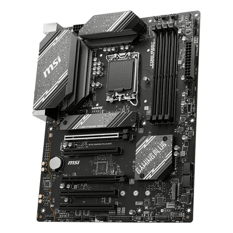 MSI B760 GAMING PLUS WIFI LGA 1700 ATX Motherboard DDR5 PCIe 4.0 Wi-Fi 6E - 6