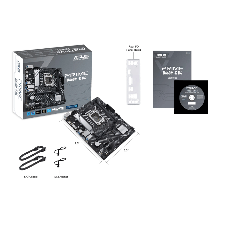 ASUS PRIME B660M-K D4 LGA 1700 Micro-ATX Motherboard - 7