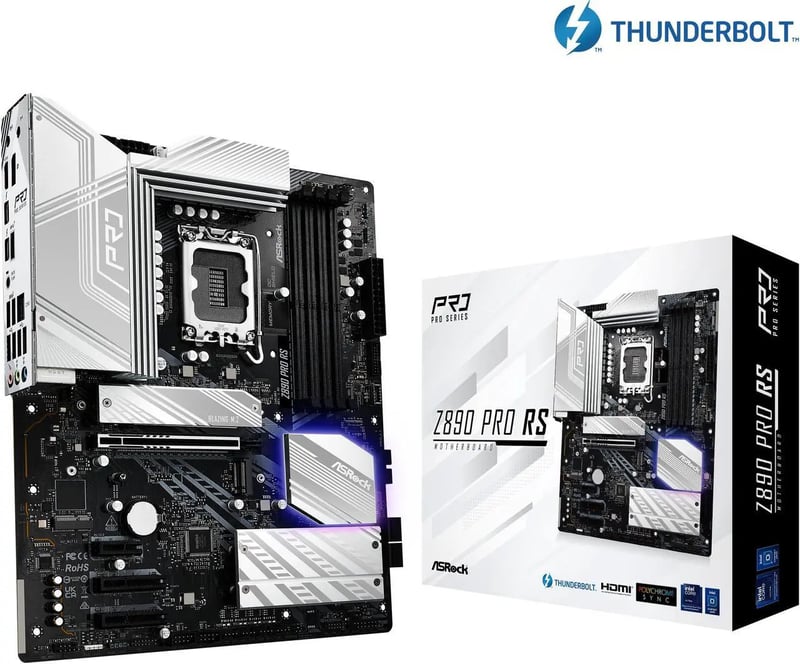 ASRock Z890 Pro RS WiFi LGA 1851 ATX Motherboard DDR5 PCIe 5.0 Thunderbolt 4 - 1