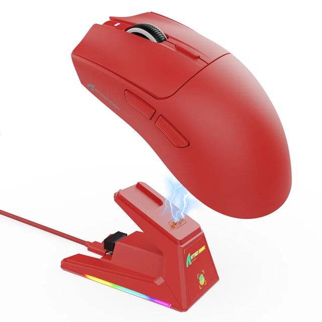 ماوس Attack Shark X1 40000 DPI لاسلكي RGB أحمر - 1