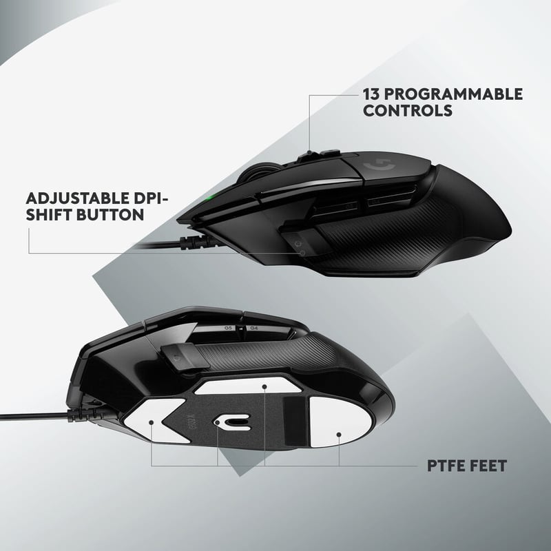 ماوس Logitech G G502 X 25600 DPI سلكي RGB أبيض - 2
