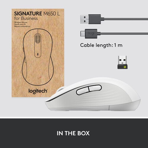 ماوس Logitech Signature M650 4000 DPI لاسلكي رمادي - 10