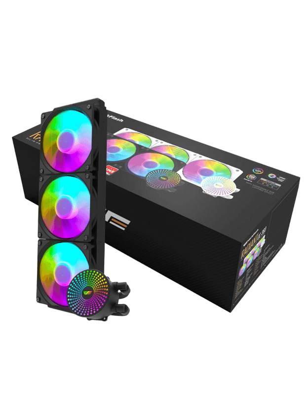DarkFlash Radiant DC360 360mm AIO Liquid CPU Cooler Black - 3