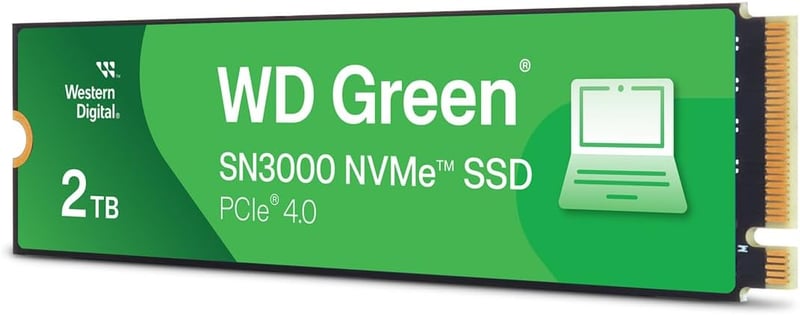 Western Digital Green SN3000 2TB NVMe M.2 PCIe 4.0 SSD - 4