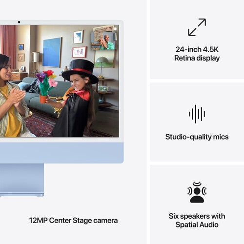 Apple 24" iMac M4 8-Core 16GB/256GB Desktop - 9