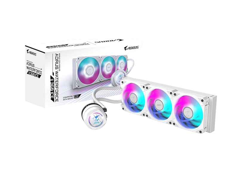 Gigabyte AORUS WATERFORCE II 360 ICE AIO Liquid Cooler White - 9