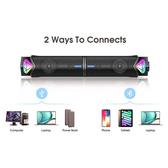 Onikuma L1 2-in-1 RGB Speakers Black - 2