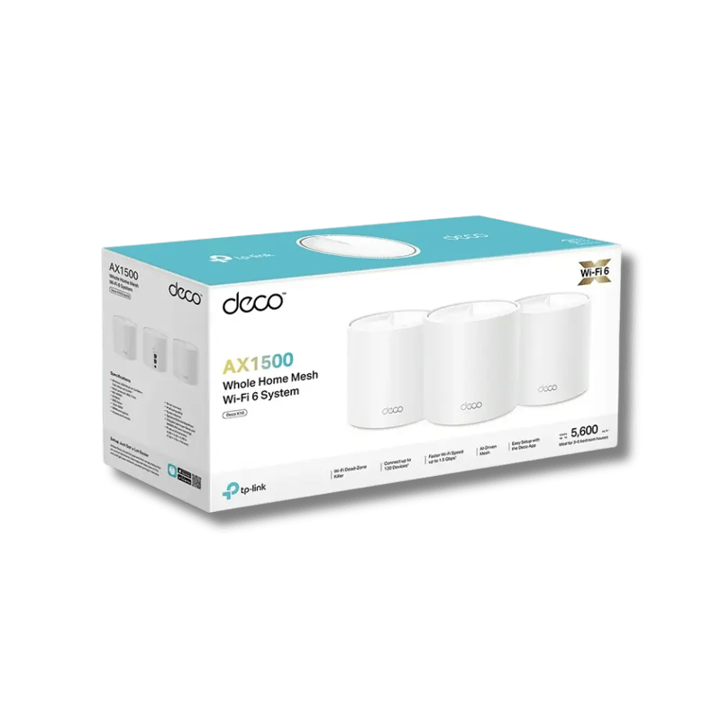 راوتر TP-Link Deco X10 WiFi 6 AX1500 Dual-Band Mesh 3-Pack - 1