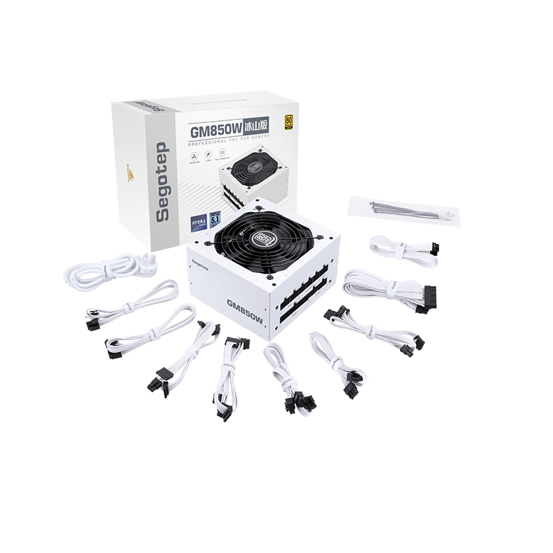 Segotep GM850W 850W 80+ Gold Fully Modular ATX 3.1 PSU White - 3