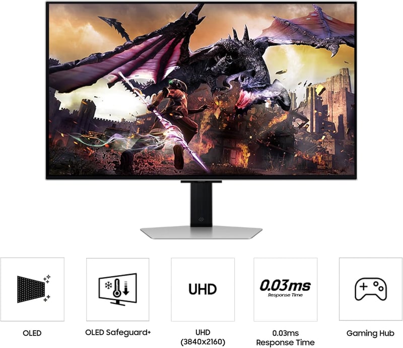 Samsung Odyssey OLED G8 32" 4K 240Hz QD-OLED Gaming Monitor - 3