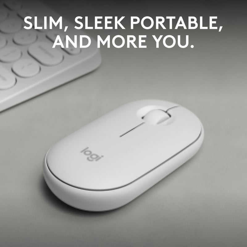 ماوس Logitech Pebble Mouse 2 M350s 4000 DPI لاسلكي رمادي - 3