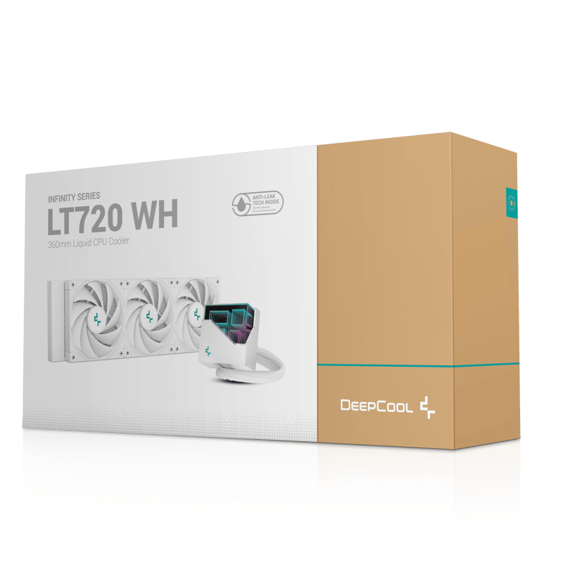 DeepCool LT720 360mm AIO Liquid CPU Cooler White - 8