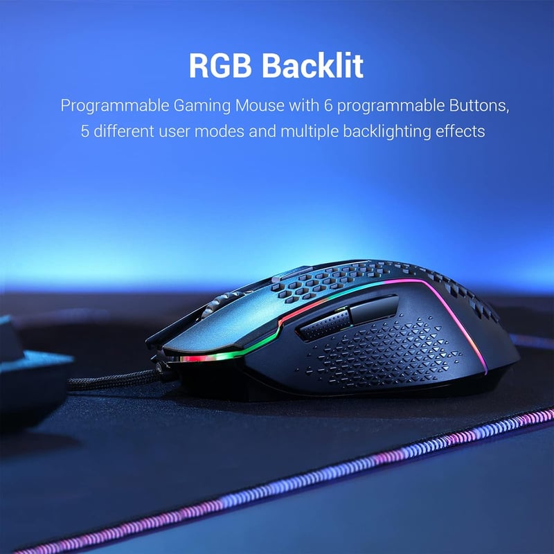Redragon M987P-K Gaming Mouse 32000 DPI Wired Black - 5