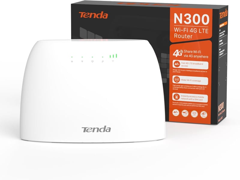 راوتر Tenda 4G03 Pro N300 4G LTE واي فاي متنقل - 10