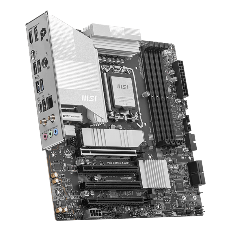MSI PRO B860M-A WIFI LGA 1851 DDR5 Micro-ATX Motherboard - 4