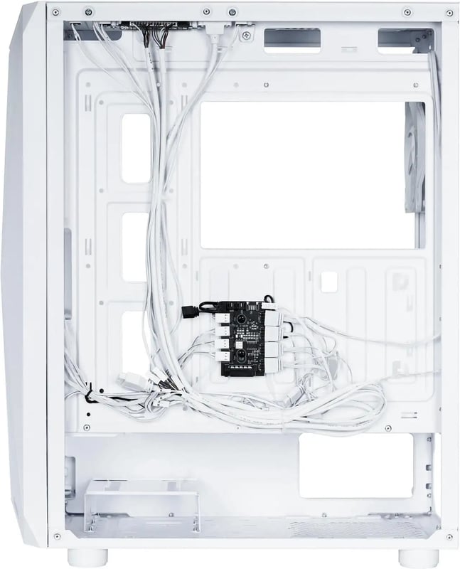 SAMA 3313 Mid-Tower ATX Case White Tempered Glass - 3