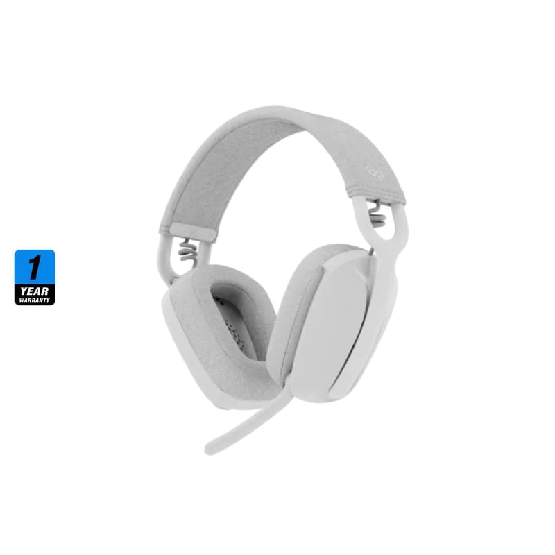 سماعات Logitech Zone Vibe 100 Over-Ear بلوتوث مع ميك أبيض - 2