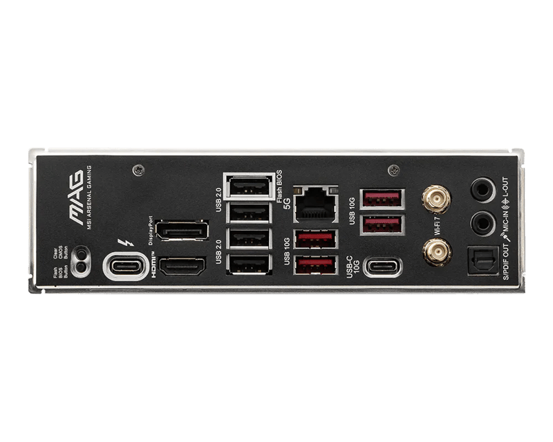 مذربورد إم إس آي MAG B860 Tomahawk WiFi لمعالجات LGA 1851 مقاس ATX مع DDR5 و PCIe 5.0 و Thunderbolt 4 - 4
