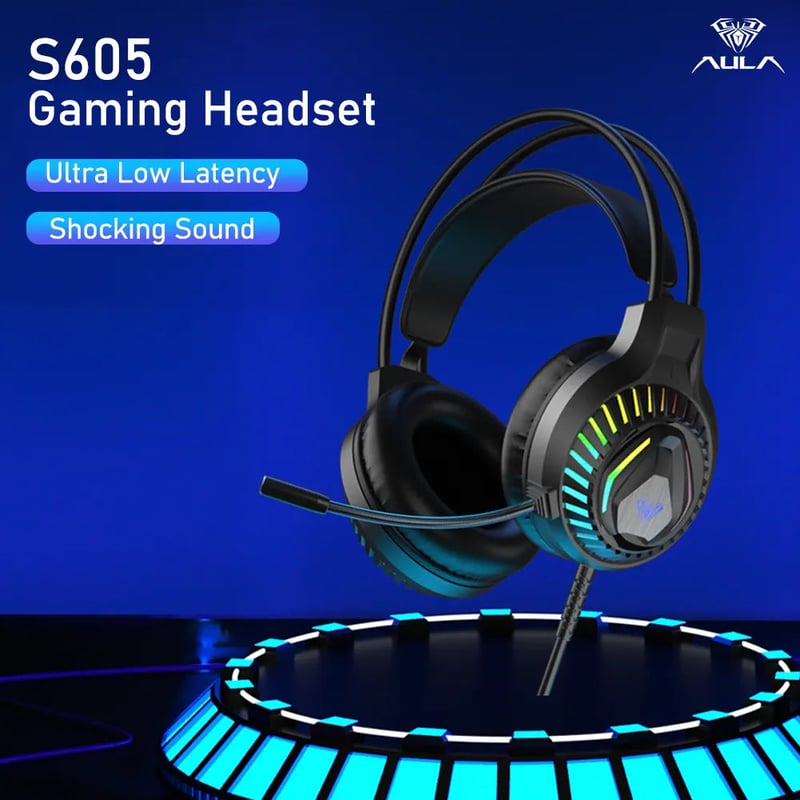سماعات Aula S605 سلكية مع ميكروفون RGB - 8