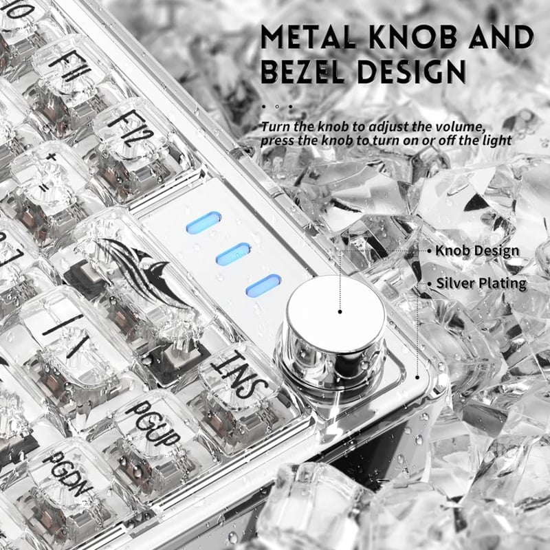 Attack Shark K75 Mechanical Gaming Keyboard Wireless 75% White - 6