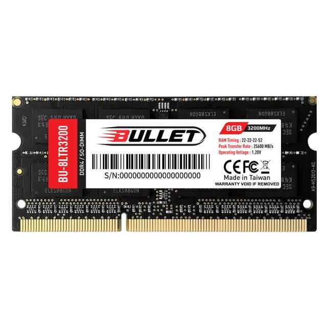 Bullet DDR4 8GB 3200MHz Laptop Memory - 5