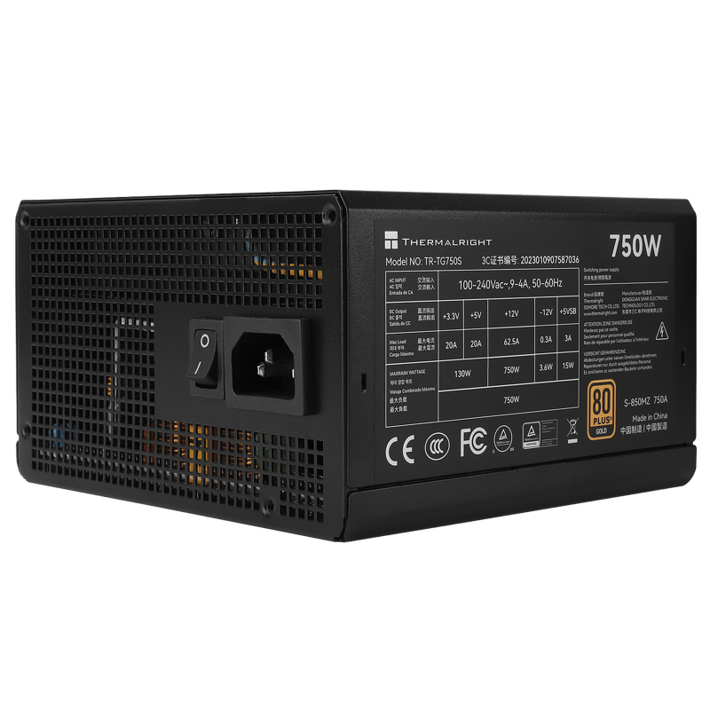 بور سبلاي ثيرمالرايت TG750S بقدرة 750 واط ومعيار 80 PLUS Gold و ATX 3.0 - 1