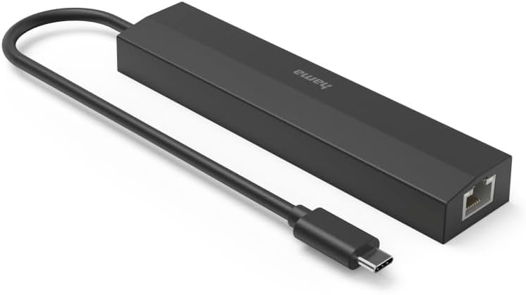 محول Hama 6-Port USB-C Hub بـ 3x USB-A و HDMI 4K و Gigabit Ethernet - 4