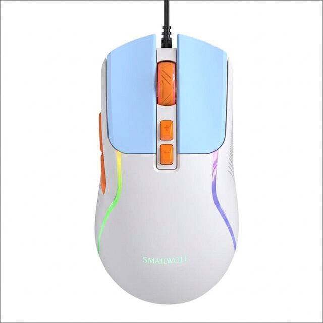 ماوس SMAILWOLF M18 3600 DPI سلكي RGB أبيض - 1